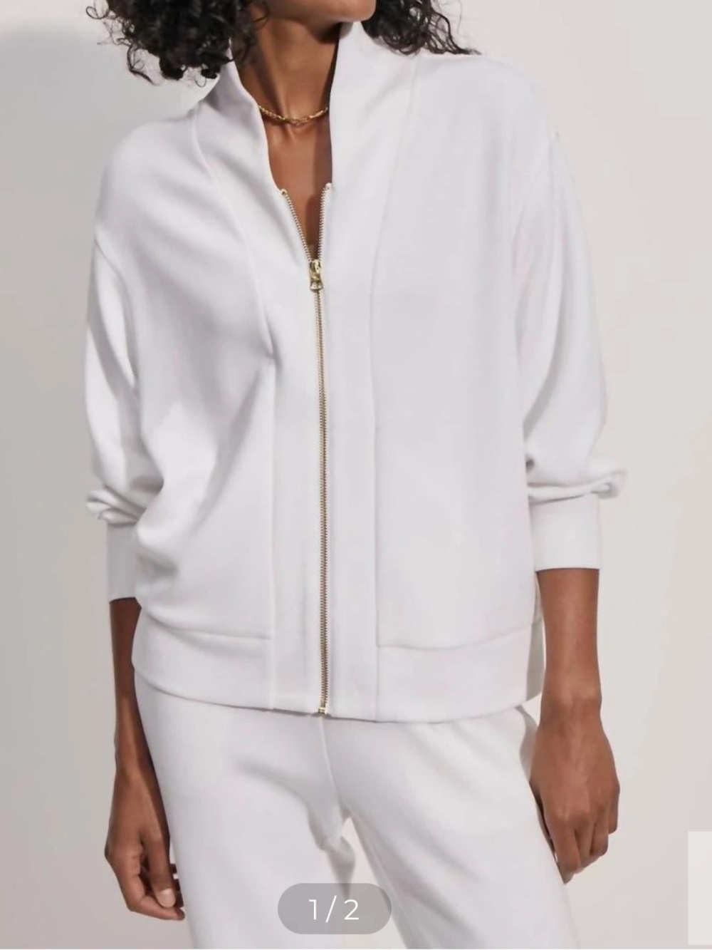 Varley Pelham Zip Through Jacket in White